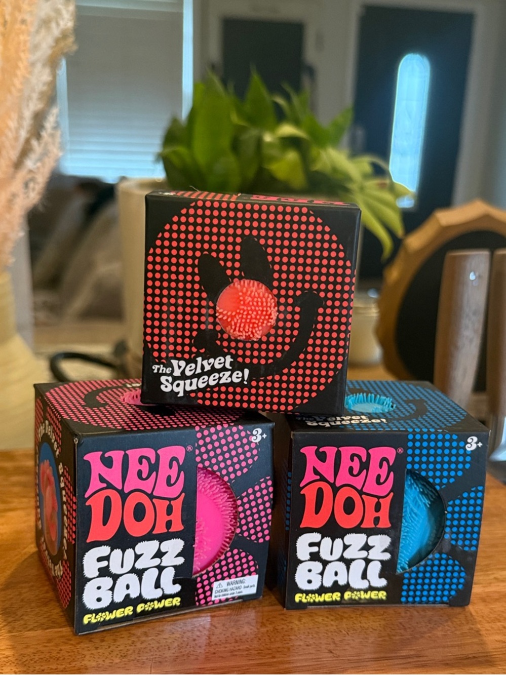 Needoh Fuzz Ball Flower Power - Pink only!